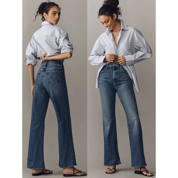 MOTHER Denim - NWT MOTHER Bookie Sneak High-Rise Bootleg Jeans Anthropologie $258 - Size 26